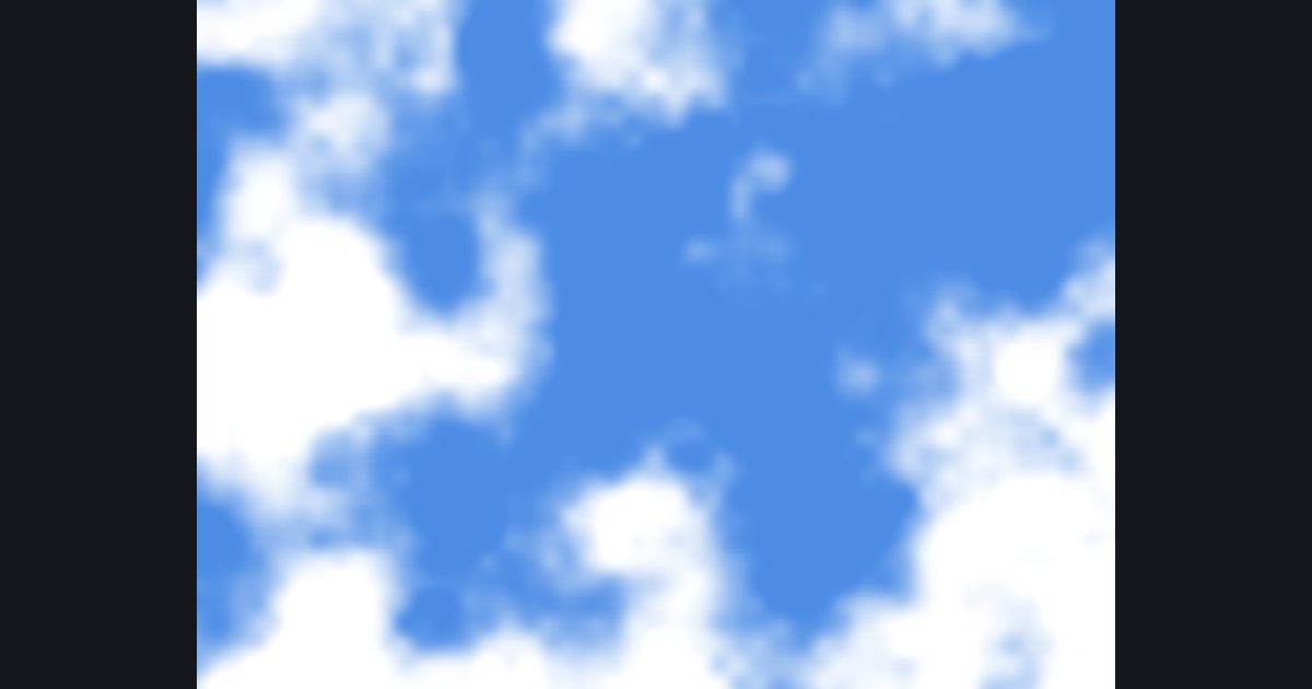 The picture produced by the shader in the lesson "Clouds 1: noise in three dimensions"