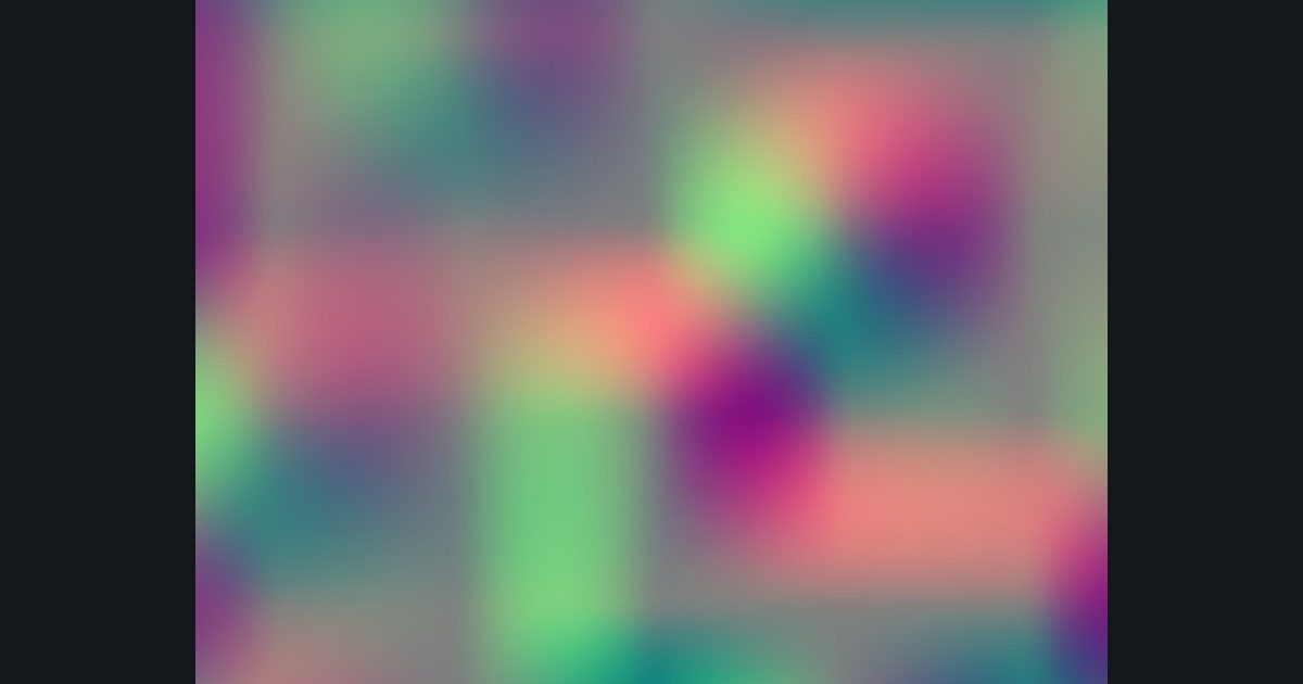 The picture produced by the shader in the lesson "Smoke simulation 1: a flow field from noise"