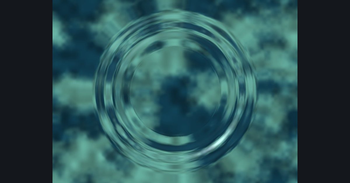 The picture produced by the shader in the lesson "Water simulation 1: one drop"