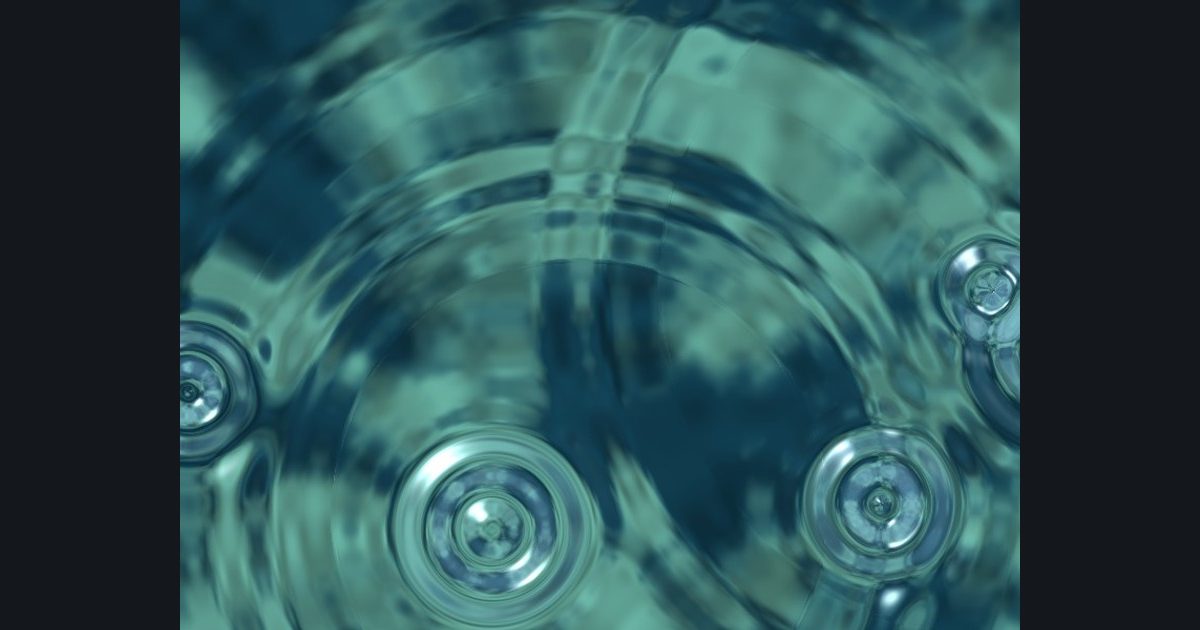 The picture produced by the shader in the lesson "Water simulation 2: rain on the pond"
