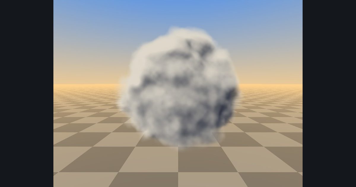 The picture produced by the shader in the lesson "Smoke grenade 2: light and a floor"