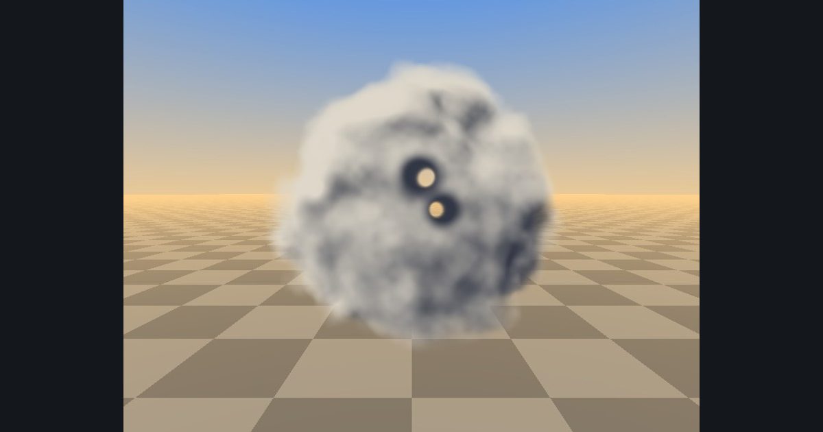 The picture produced by the shader in the lesson "Smoke grenade 3: bullet holes"