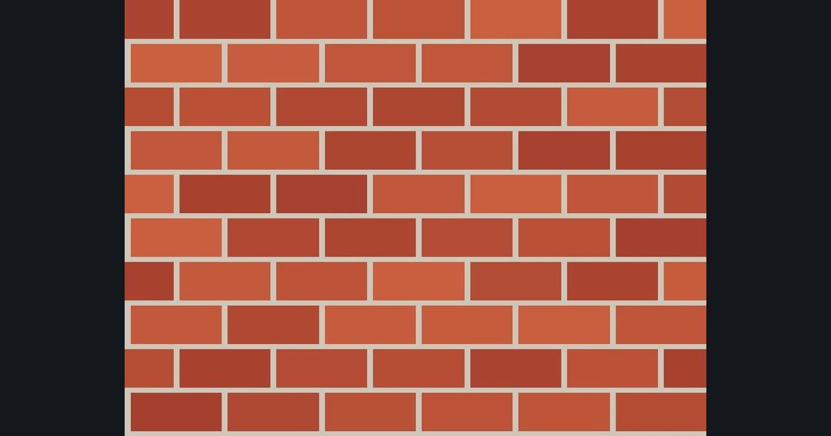 The target picture for the shader challenge "Brick wall"