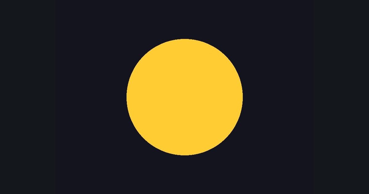 The picture produced by the shader in the lesson "Center, distance & aspect ratio"