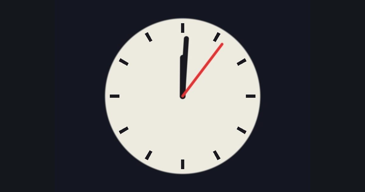 The target picture for the shader challenge "Analog clock"