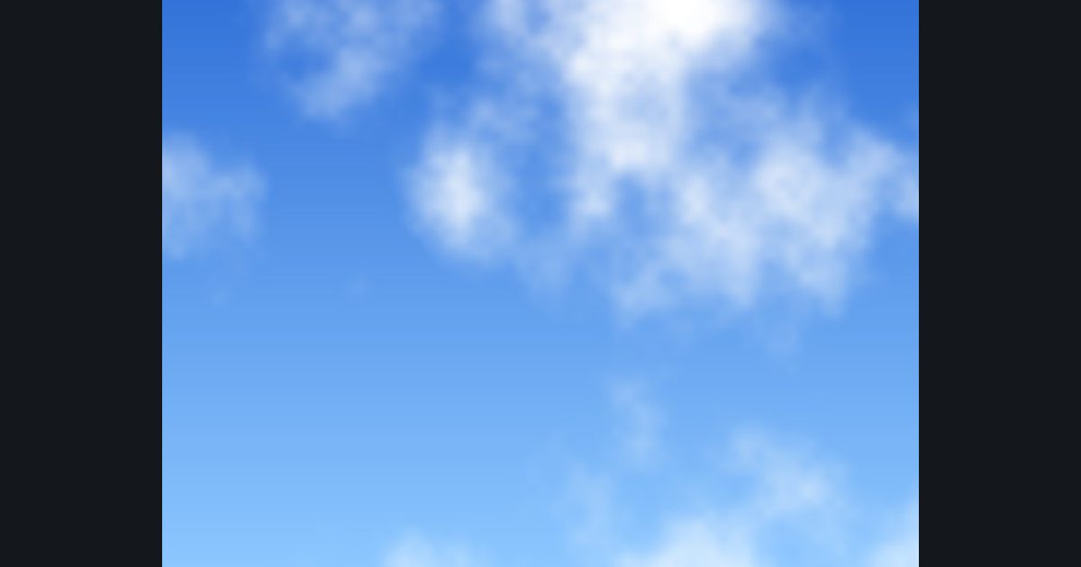 The target picture for the shader challenge "Drifting clouds"