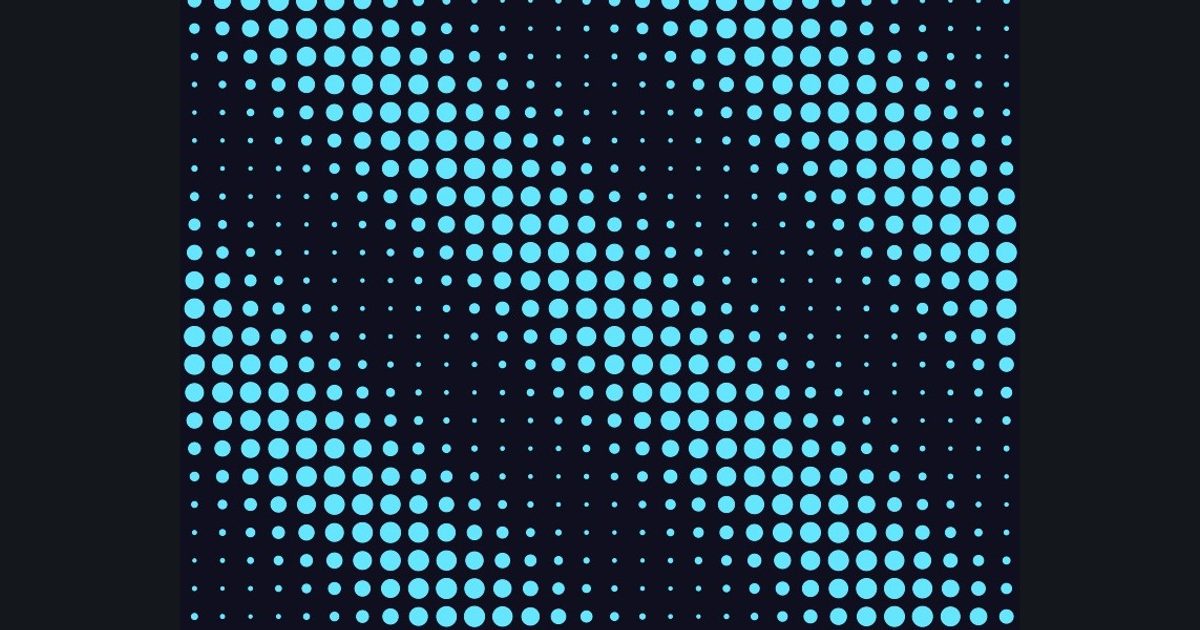 The target picture for the shader challenge "Dot wave"