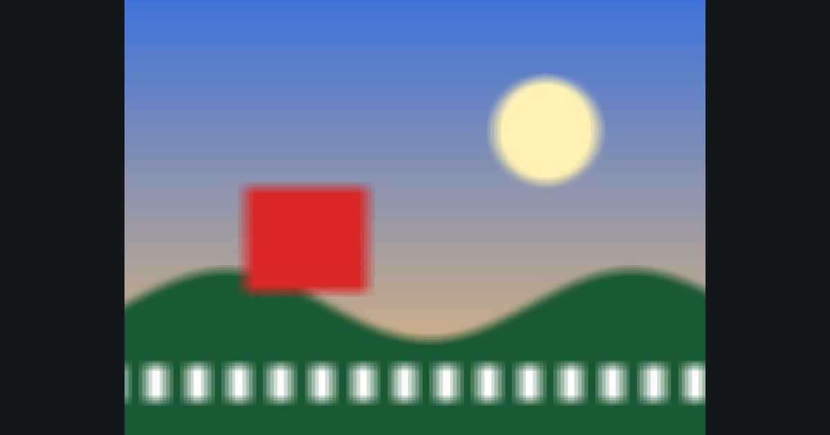 The target picture for the shader challenge "Box blur"