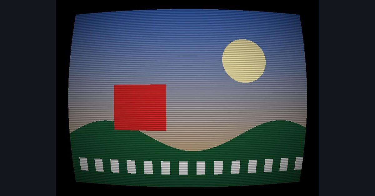 The target picture for the shader challenge "CRT monitor"