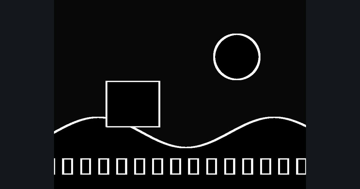 The target picture for the shader challenge "Edge detection (Sobel)"