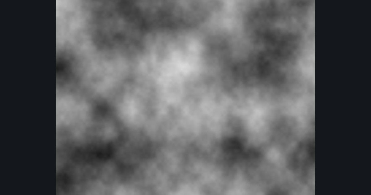The picture produced by the shader in the lesson "Fractal noise (fBm)"