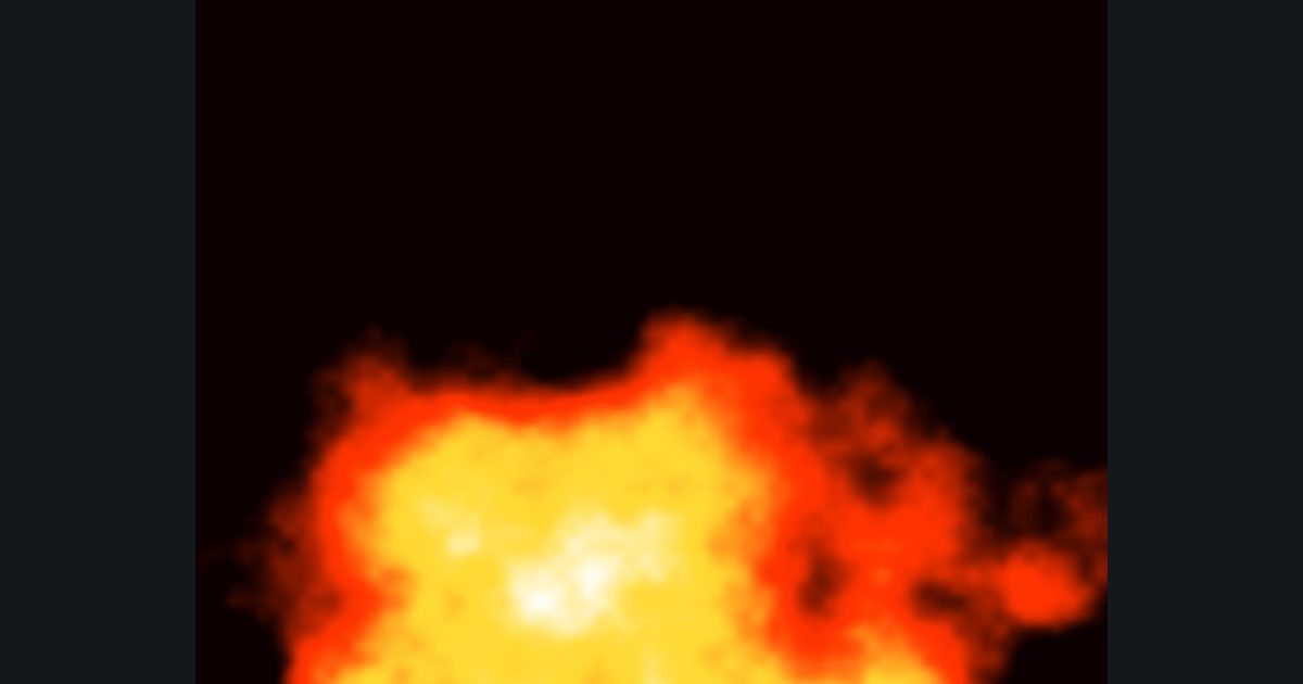 The target picture for the shader challenge "Campfire"