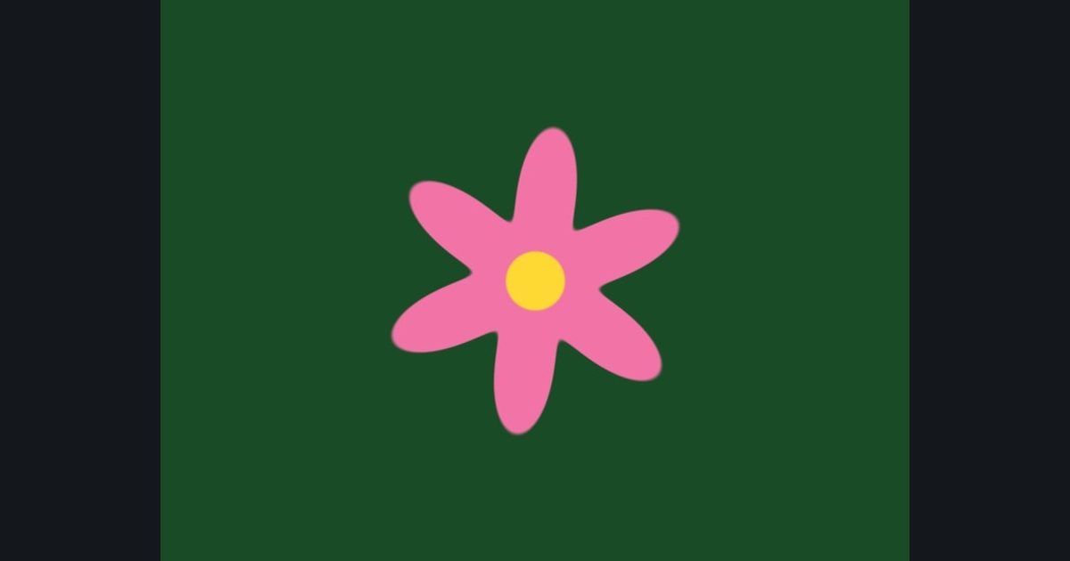 The target picture for the shader challenge "Spinning flower"