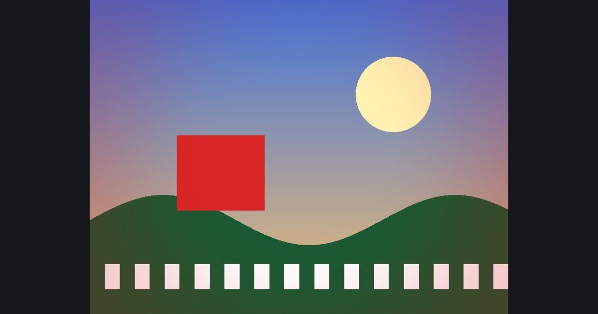 The target picture for the shader challenge "Damage pulse screen edge"