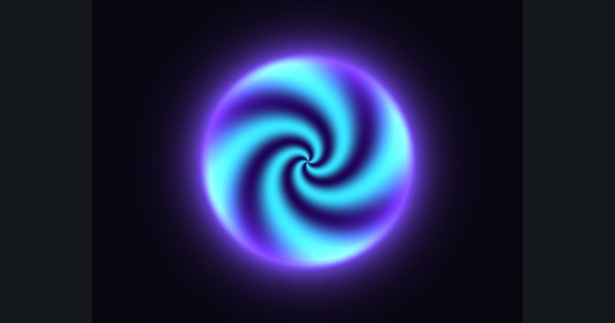 The target picture for the shader challenge "Swirl portal"