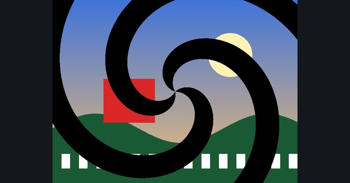 The target picture for the shader challenge "Battle swirl transition"