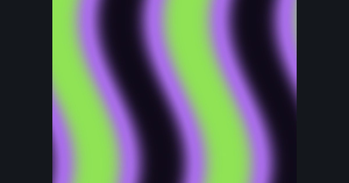 The target picture for the shader challenge "Pulsing wavy bands"