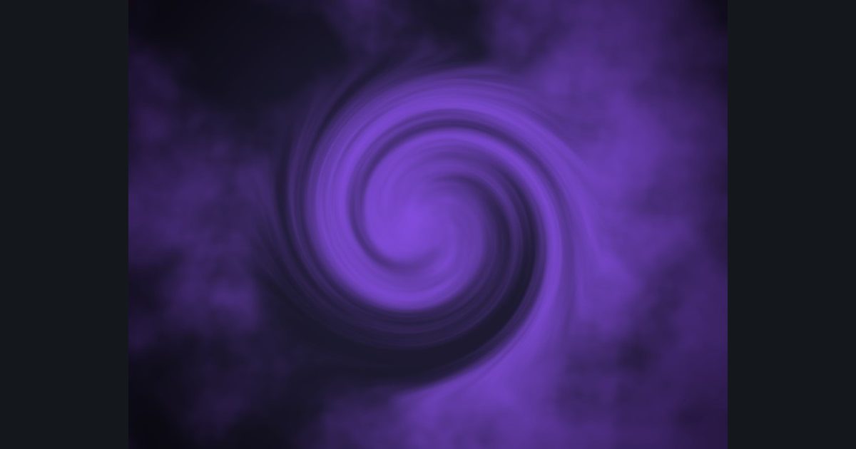 The target picture for the shader challenge "Tilted twisted fractal noise with a dark vignette"
