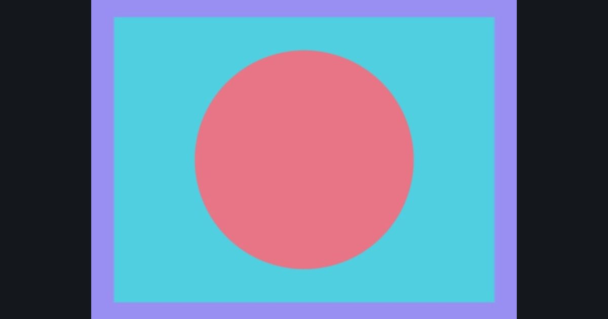 The target picture for the shader challenge "Circle with a border"