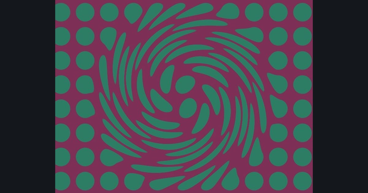 The target picture for the shader challenge "Twisted scrolling dots with a pulsing brightness"