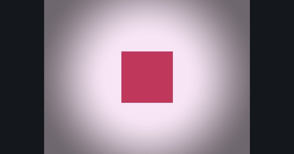 The target picture for the shader challenge "Pixelated square with a dark vignette"