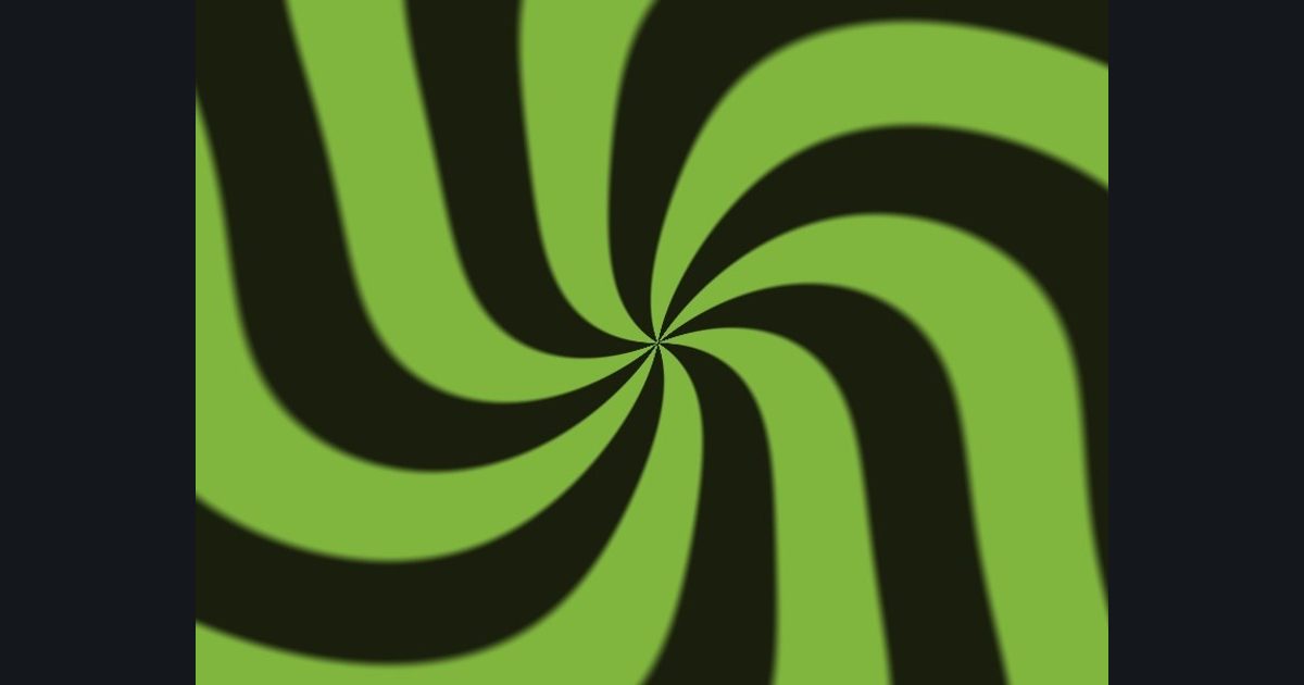 The target picture for the shader challenge "Rippling spiral with a pulsing brightness"
