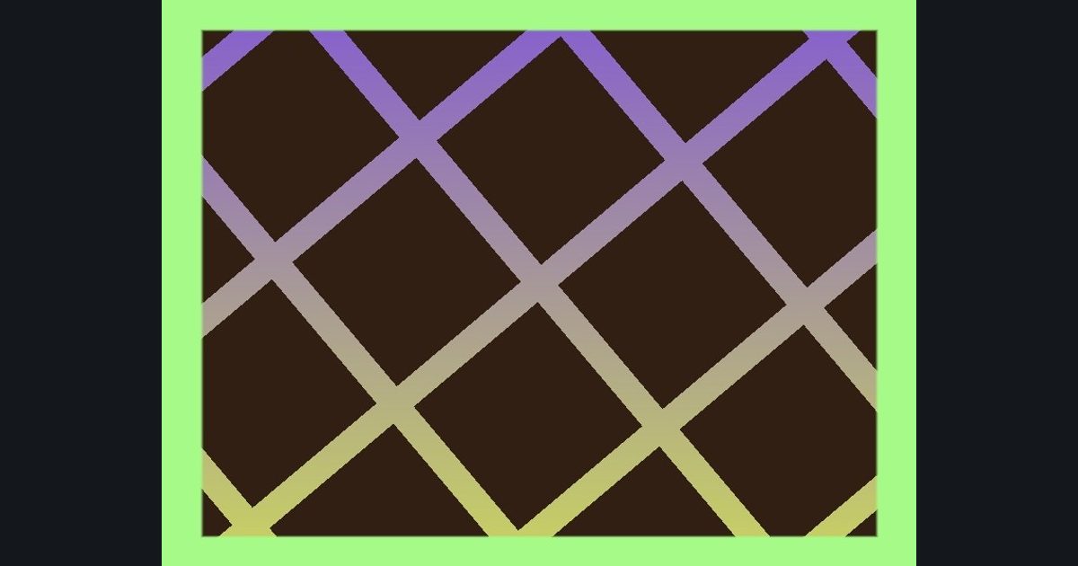 The target picture for the shader challenge "Tilted grid with a border"