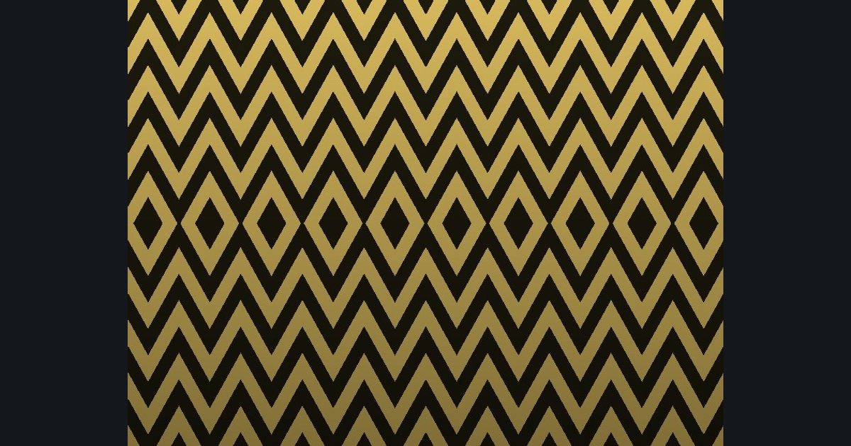 The target picture for the shader challenge "Four-way mirrored pulsing zigzag stripes with a fade to dark at the bottom"