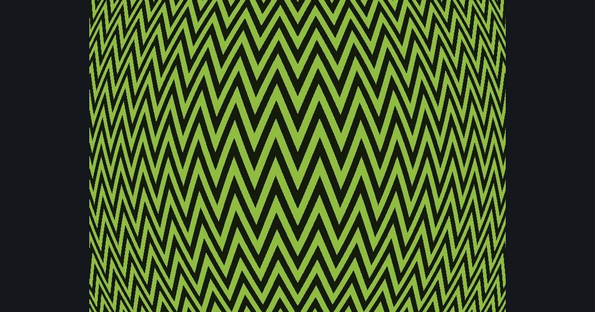 The target picture for the shader challenge "Bulging zigzag stripes with a pulsing brightness"