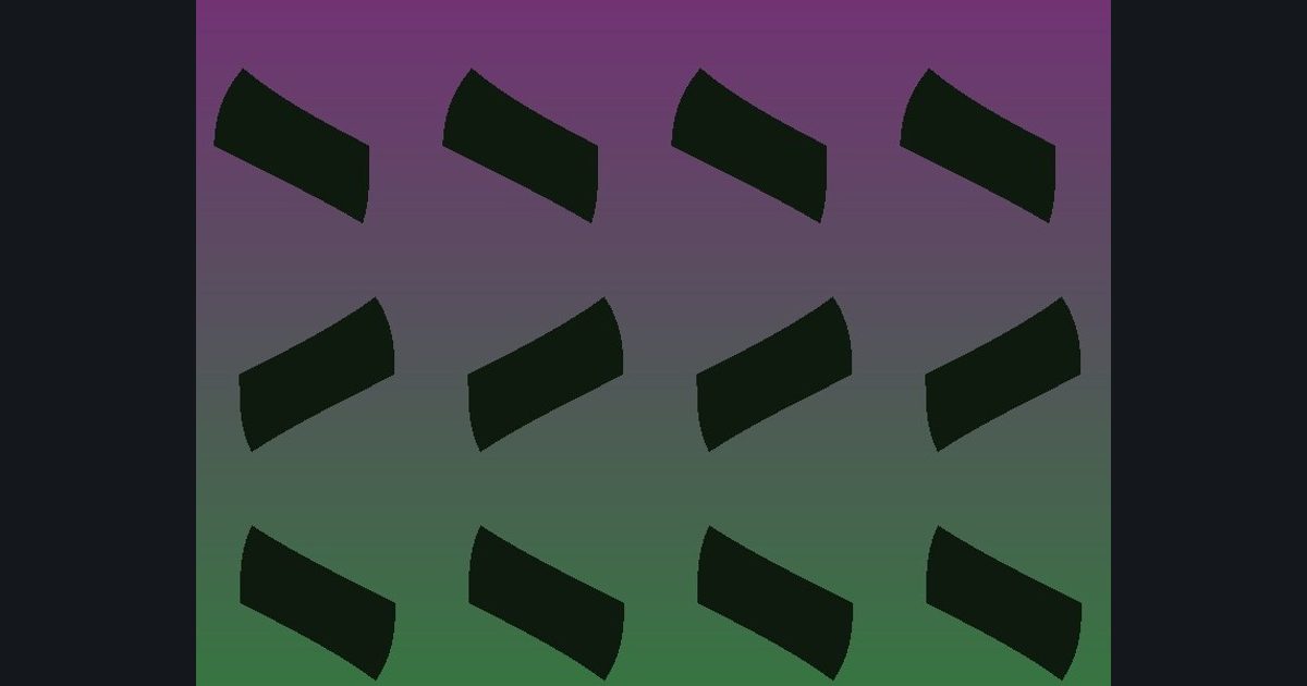 The target picture for the shader challenge "Scrolling rippling diamond lattice with a pulsing brightness"