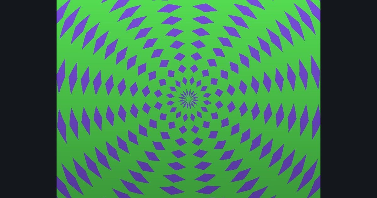 The target picture for the shader challenge "Polar scrolling diamond lattice with a fade to dark at the bottom"