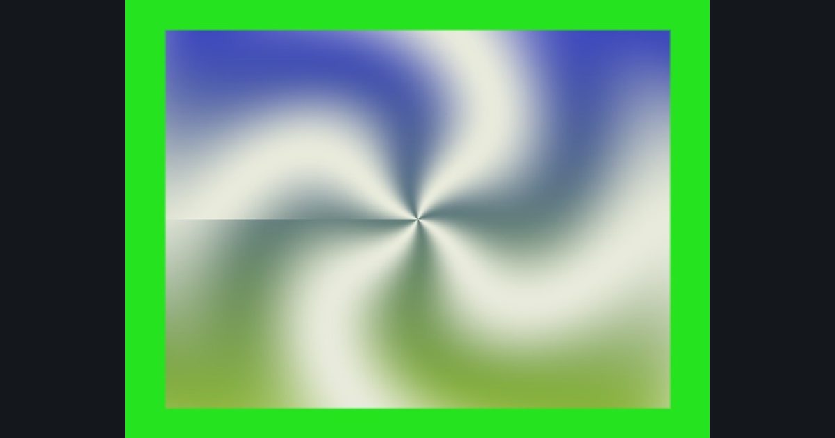 The target picture for the shader challenge "Polar wavy bands with a border"