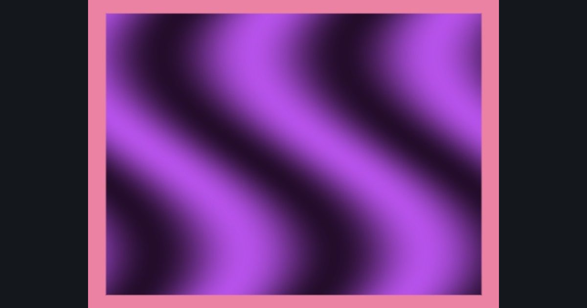 The target picture for the shader challenge "Pulsing wavy bands with a border"