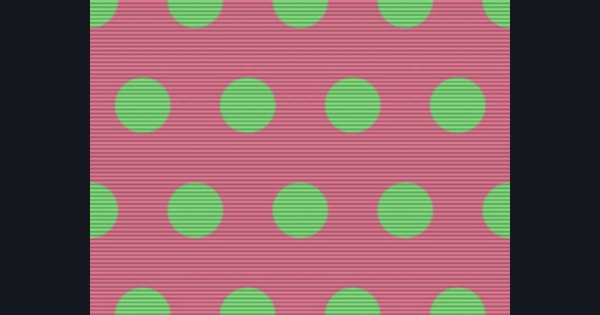 The target picture for the shader challenge "Staggered dots with scanlines"