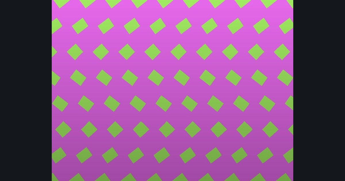 The target picture for the shader challenge "Rippling diamond lattice with a fade to dark at the bottom"
