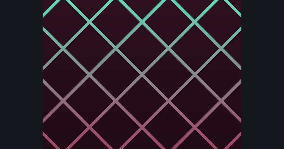 The target picture for the shader challenge "4-way kaleidoscope of grid with a fade to dark at the bottom"
