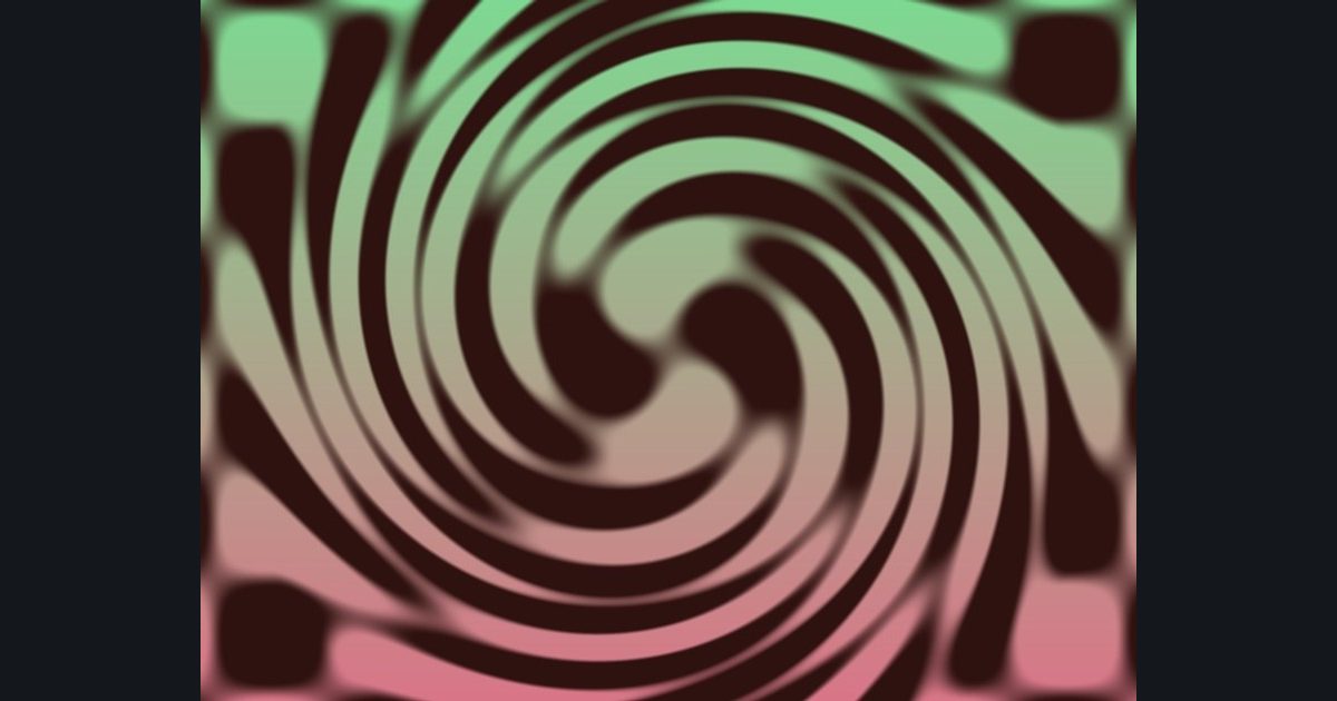 The target picture for the shader challenge "Twisted pulsing wave lattice"