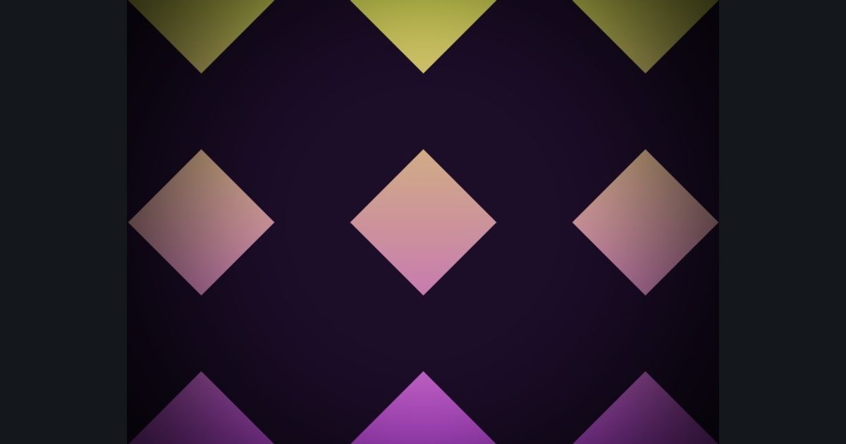 The target picture for the shader challenge "2×2 tiled diamond with a dark vignette"