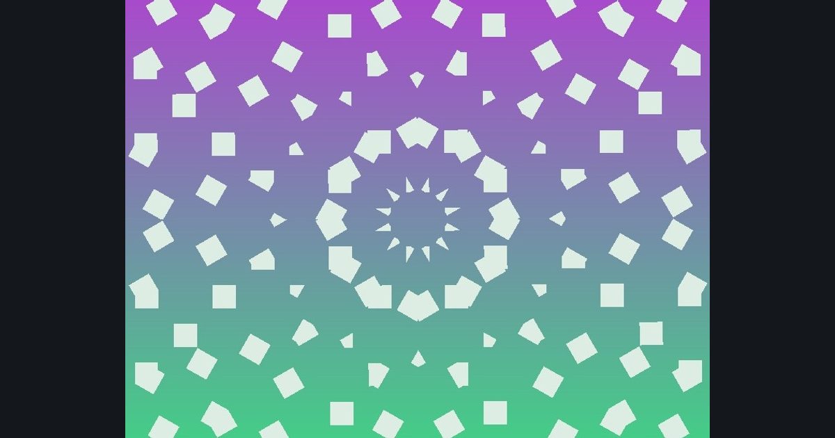 The target picture for the shader challenge "12-way kaleidoscope of diamond lattice, spinning"
