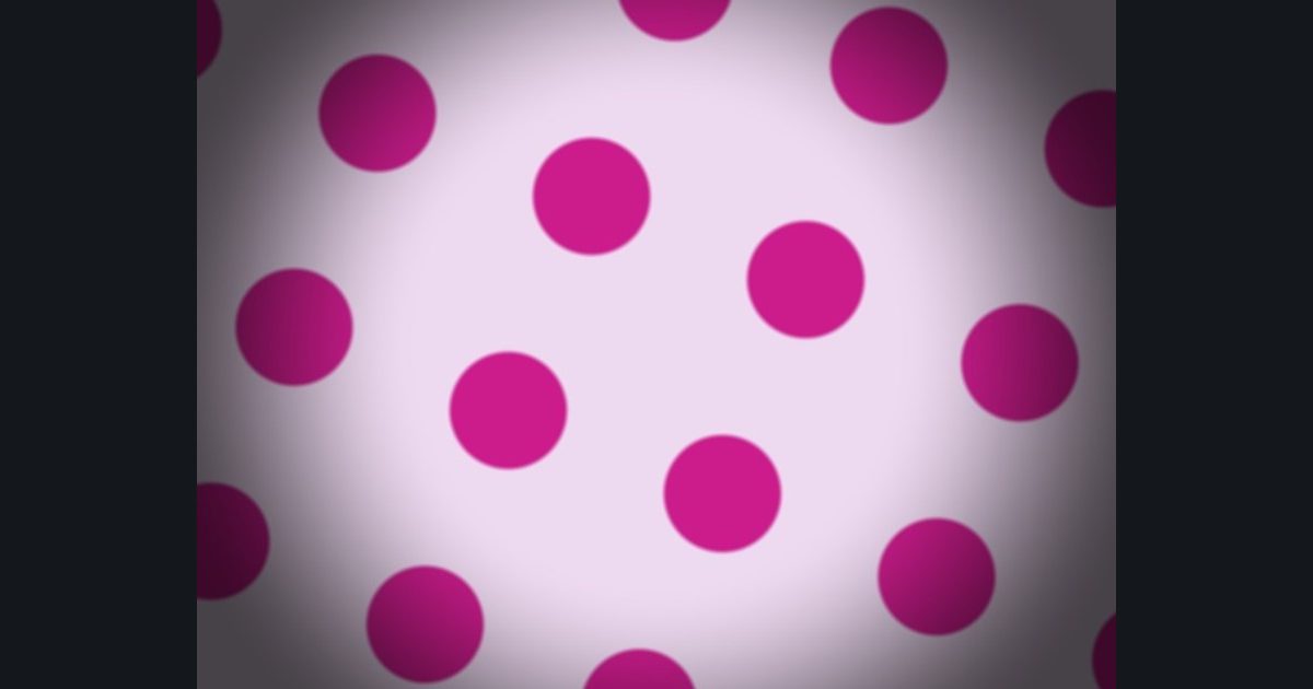 The target picture for the shader challenge "Tilted dots with a dark vignette"