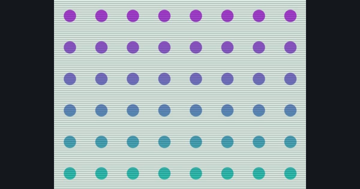 The target picture for the shader challenge "Dots with scanlines"