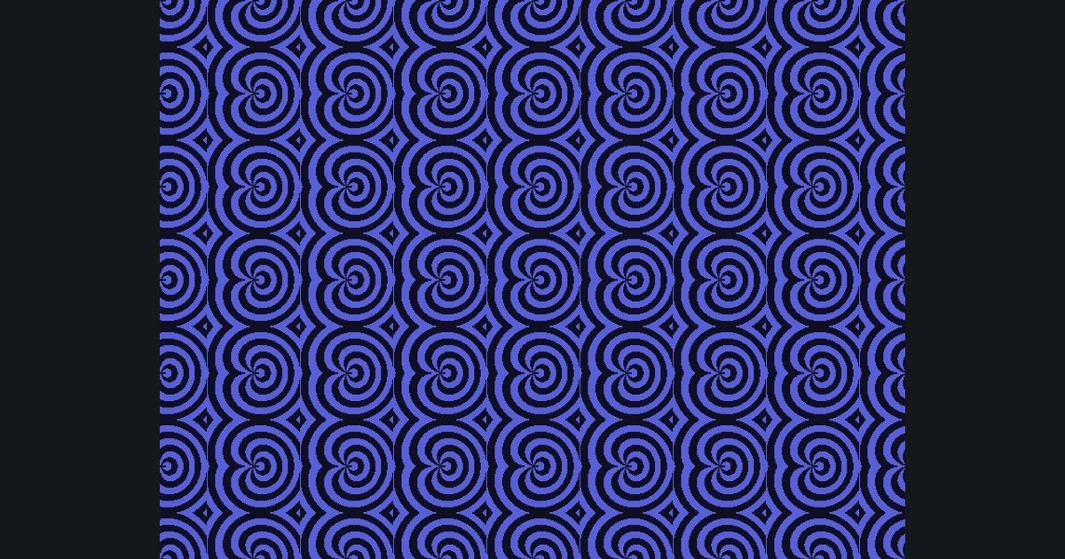 The target picture for the shader challenge "6×6 tiled polar rings"