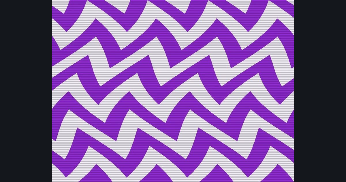 The target picture for the shader challenge "Rippling zigzag stripes with scanlines"