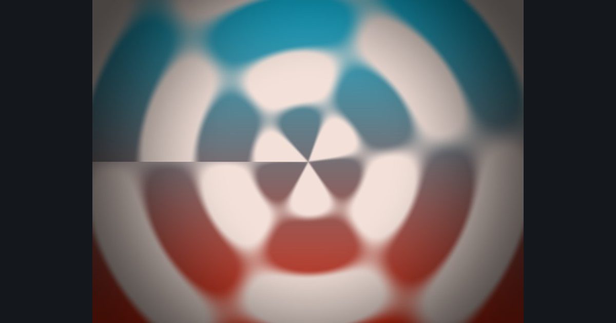 The target picture for the shader challenge "Polar scrolling wave lattice with a dark vignette"