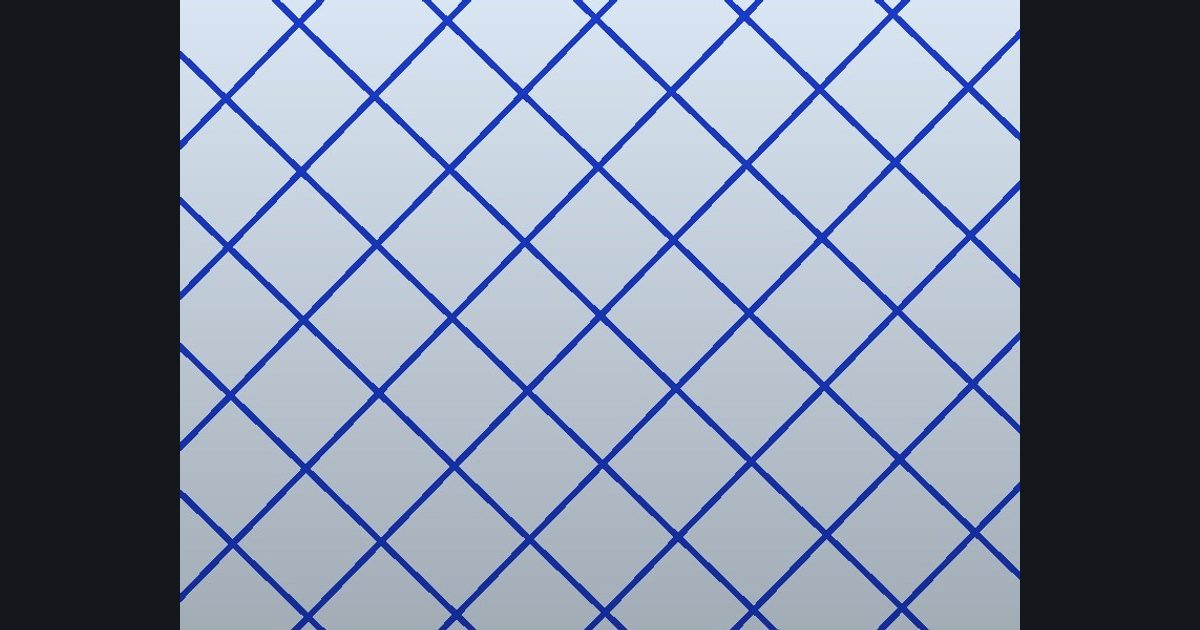 The target picture for the shader challenge "Tilted spinning grid with a fade to dark at the bottom"