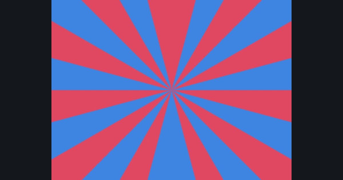 The target picture for the shader challenge "Mirrored rays"