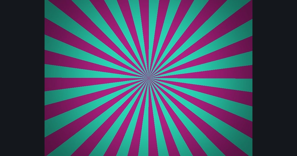 The target picture for the shader challenge "Spinning rays with a dark vignette"