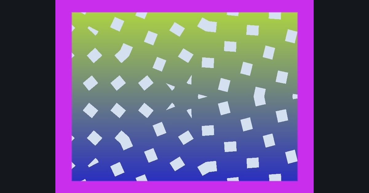 The target picture for the shader challenge "5-way kaleidoscope of diamond lattice, rippling with a border"