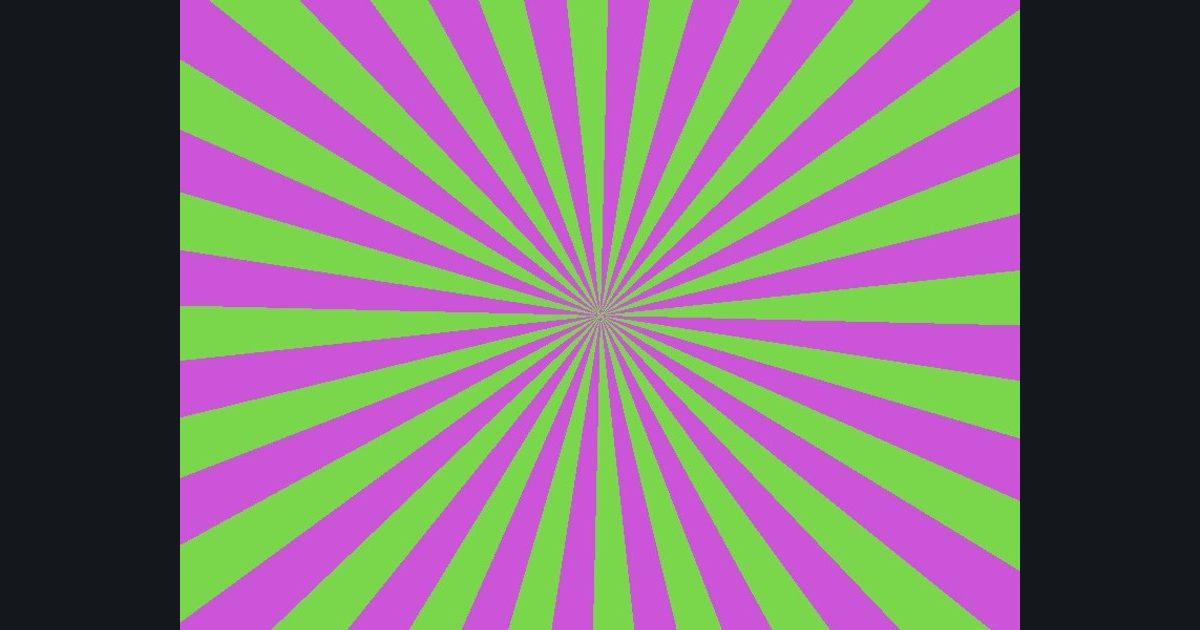 The target picture for the shader challenge "Tilted rays"
