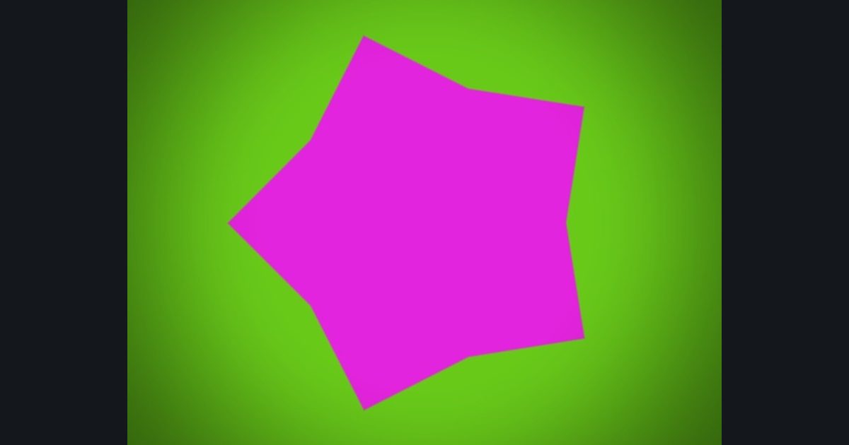 The target picture for the shader challenge "5-way kaleidoscope of diamond with a dark vignette"